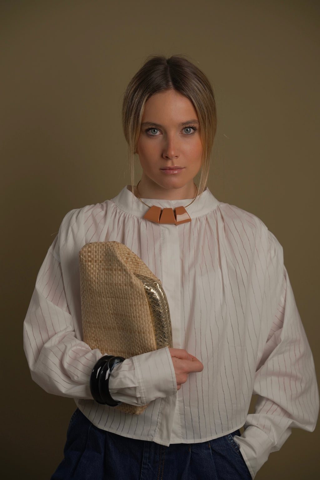 COLLAR ESCLAVA ABANICO MARRÓN