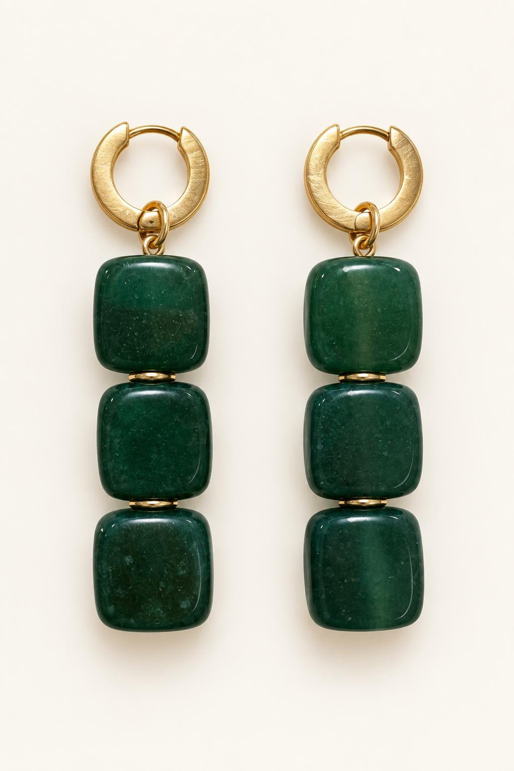Pendientes Encina XL verde