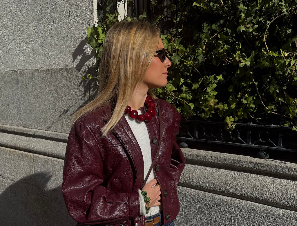 Collar Marte burdeos