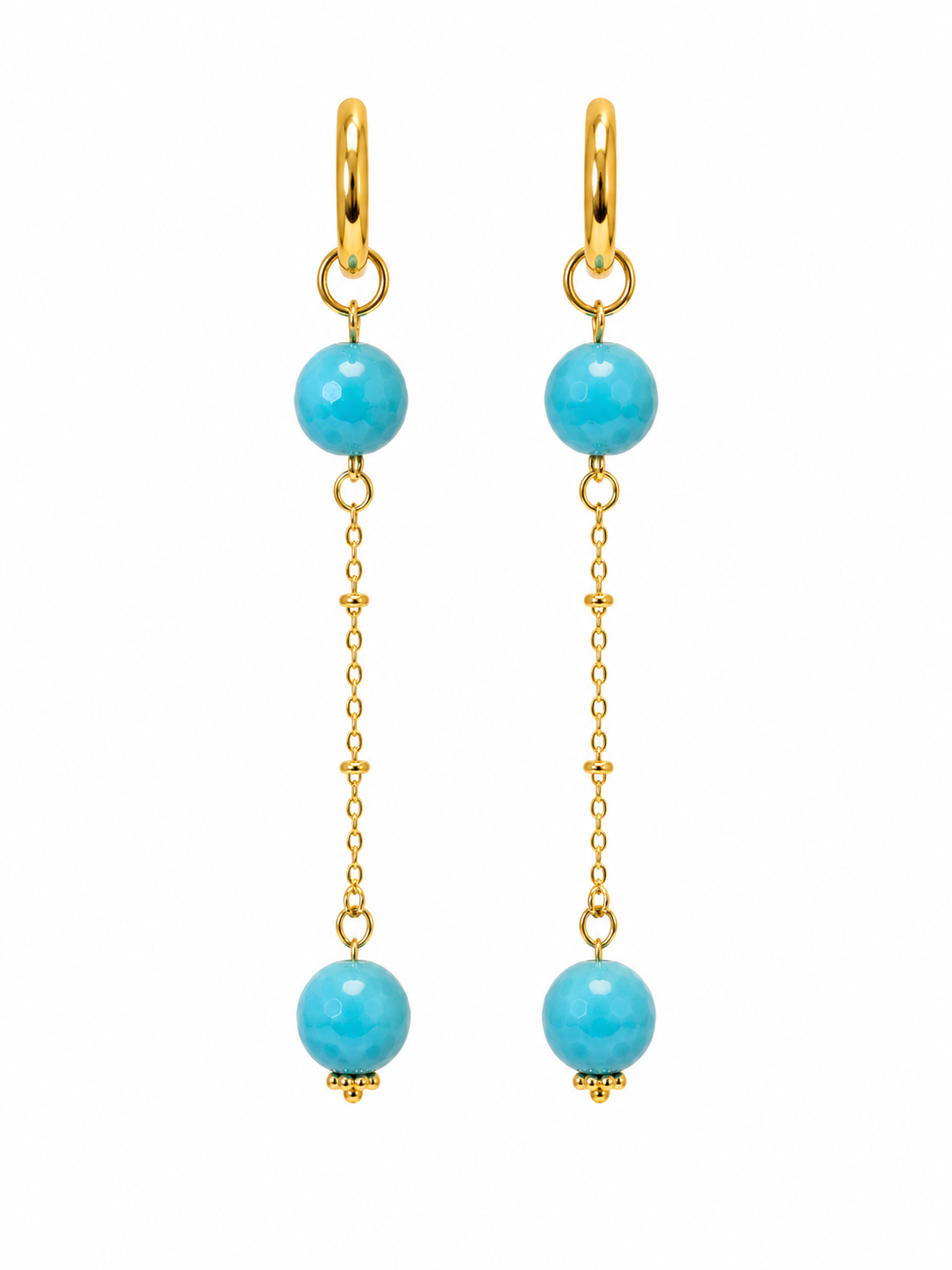 PENDIENTE HIEDRA TWO TURQUESA