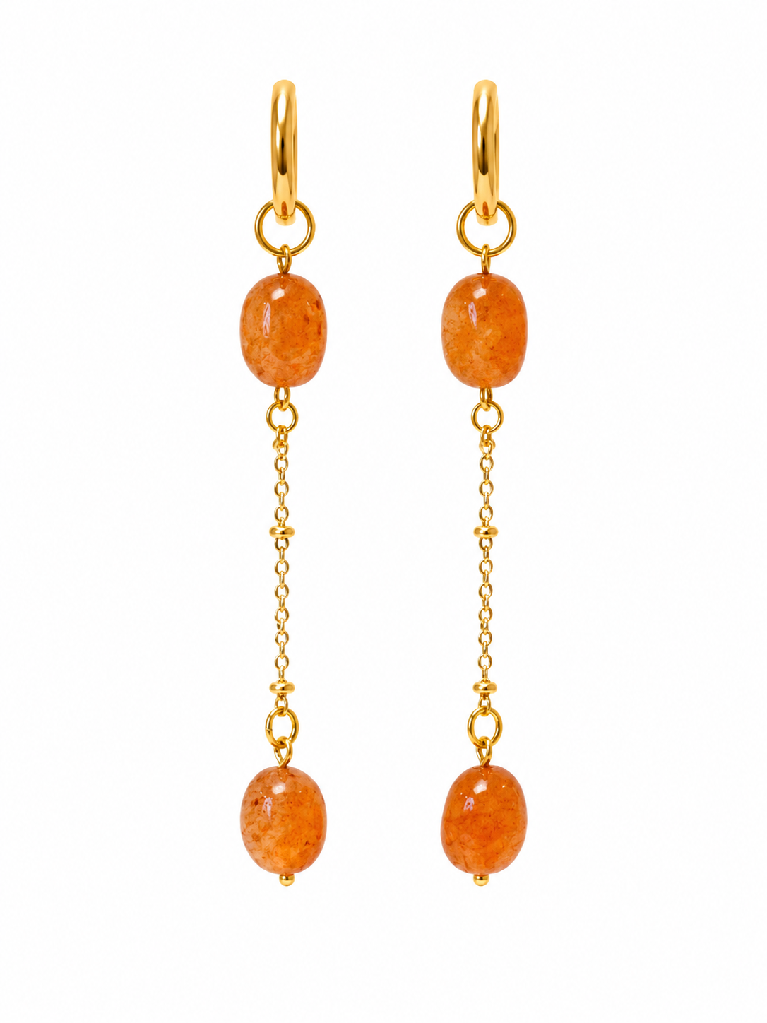 PENDIENTE HIEDRA TWO NARANJA