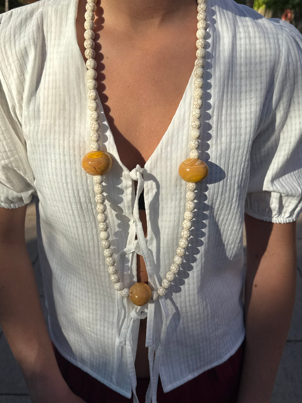 COLLAR PAROS CAMEL