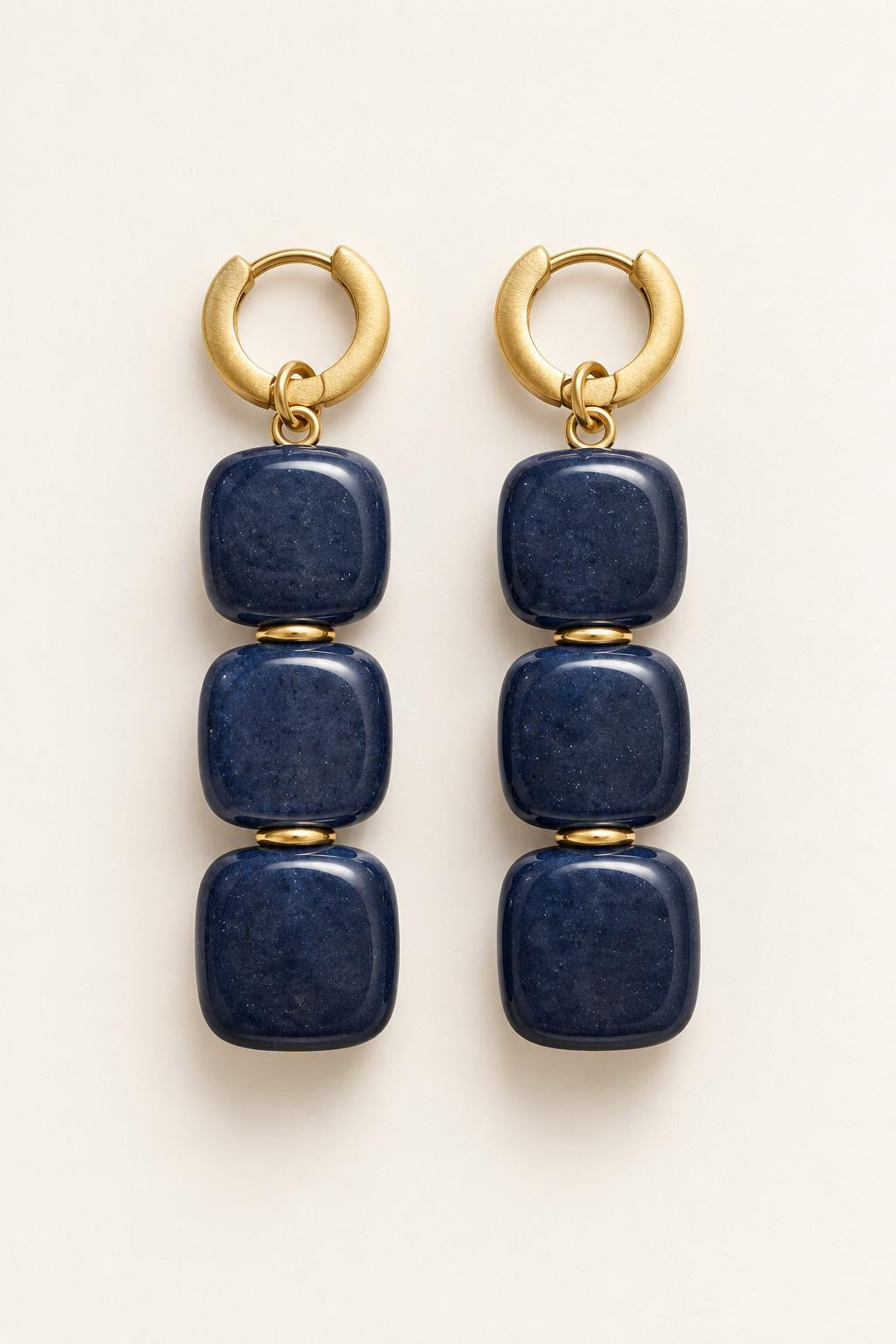 Pendientes Encina XL azul