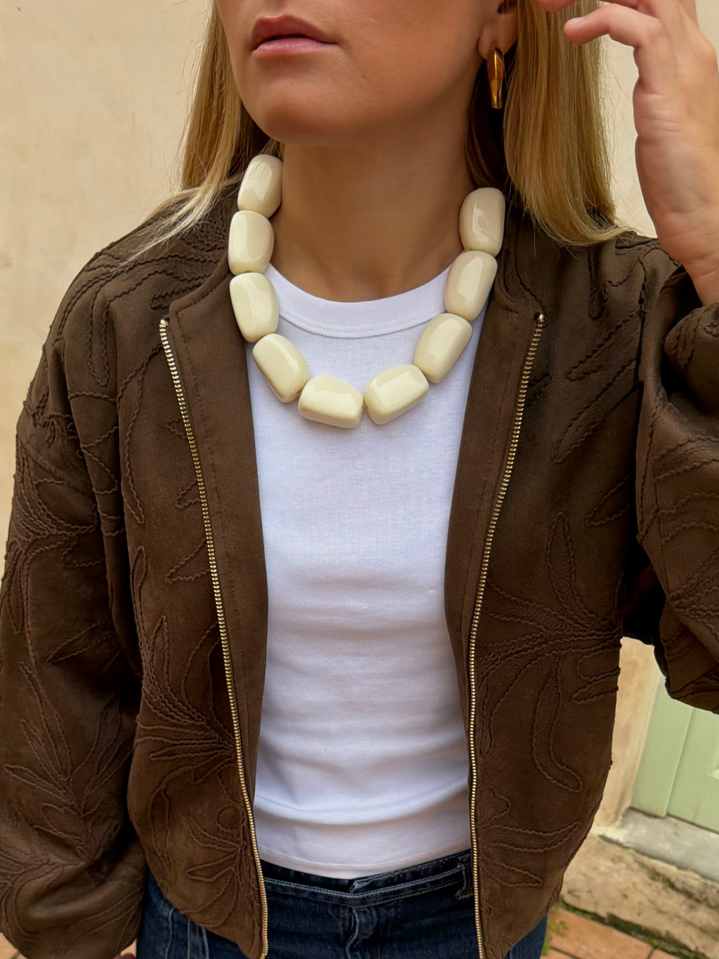 Collar Telva Beige