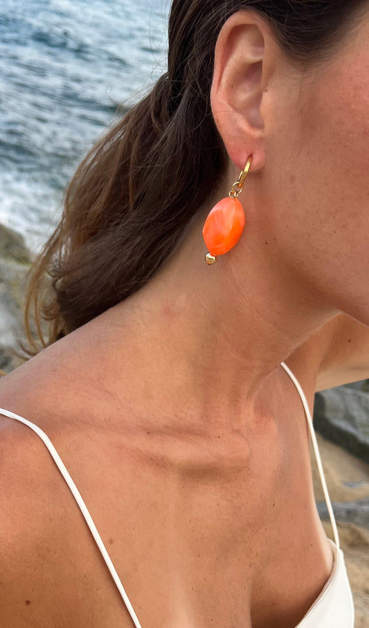Pendiente Claire naranja