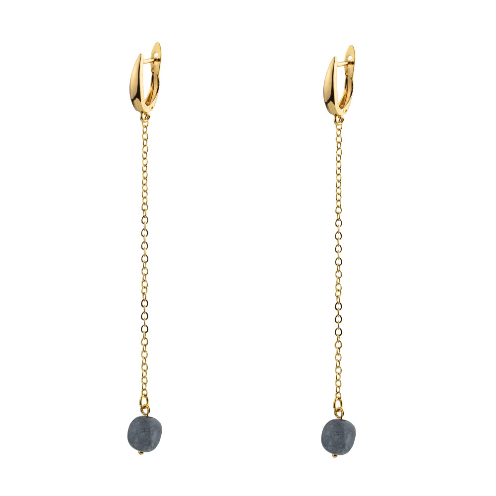 Pendiente Hiedra gris