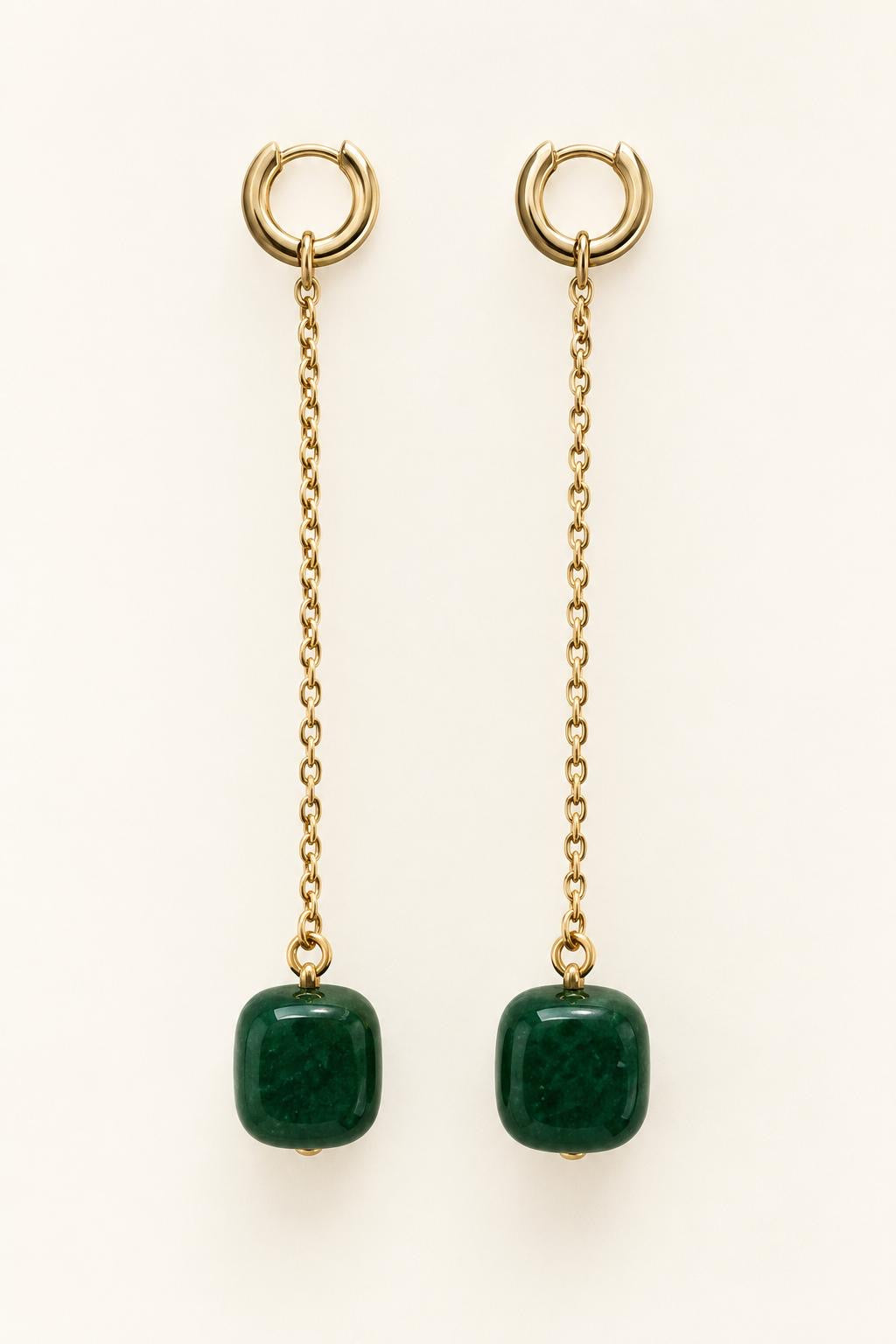 Pendientes Hiedra XL verde